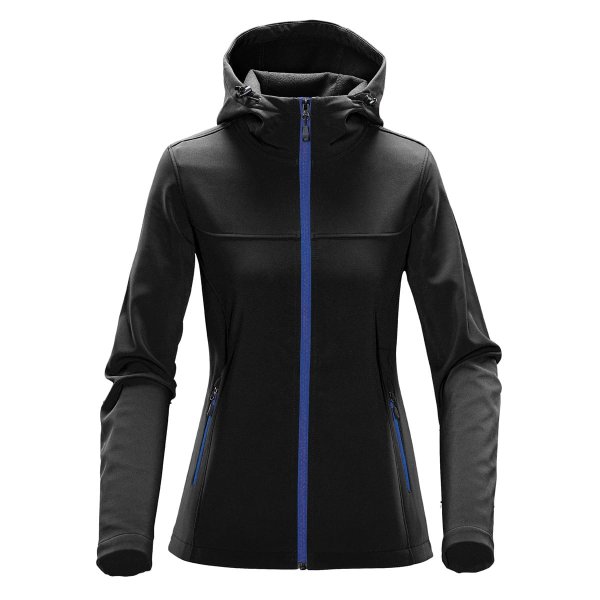 Zoom bild av Women's Orbiter Softshell Hoody, black/azur