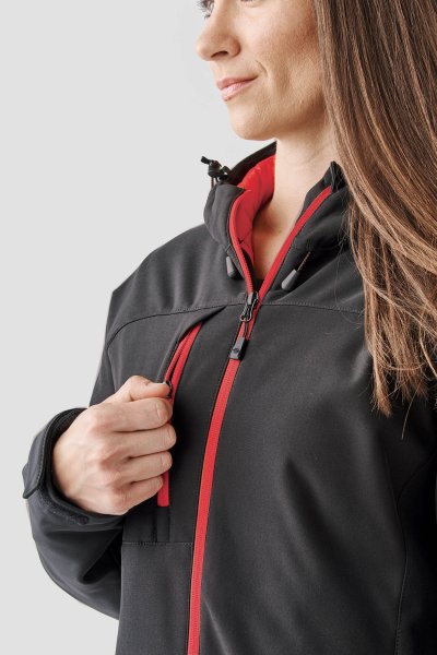 Zoom bild av Women's Orbiter Insulated Softshell, black/red