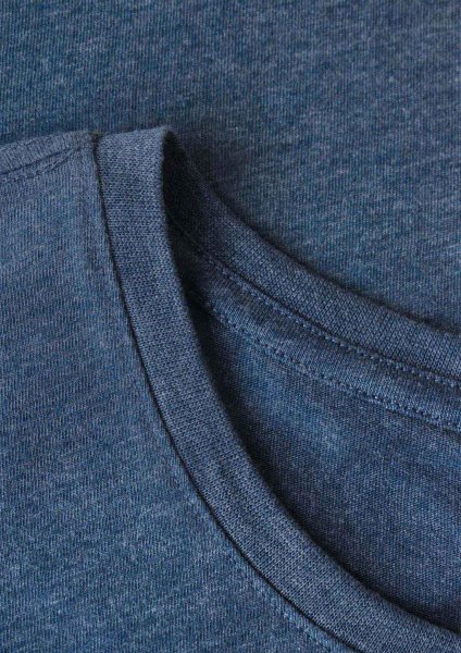 Zoom bild av Soft round neck t-shirt, navy melange