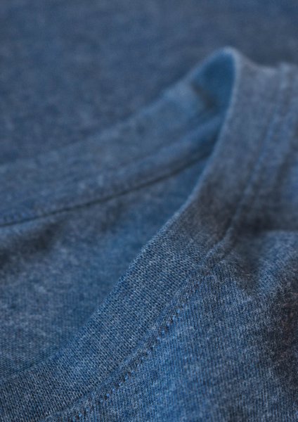 Zoom bild av Soft round neck t-shirt, navy melange