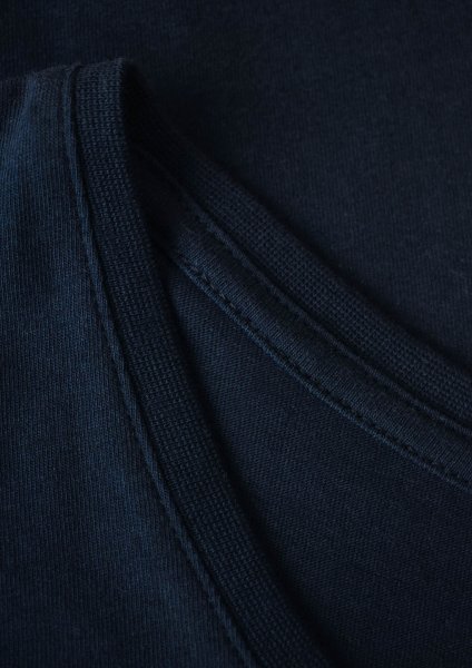 Zoom bild av Woman soft round neck t-shirt, navy