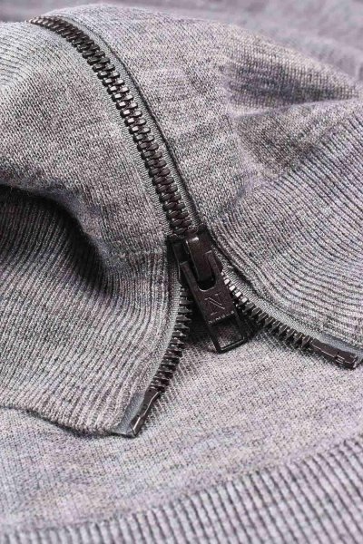 Zoom bild av Luxurious merino blend cardigan, grey