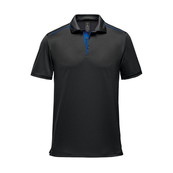 Zoom bild av Men's Monterey S/S Piped Polo, black/royal