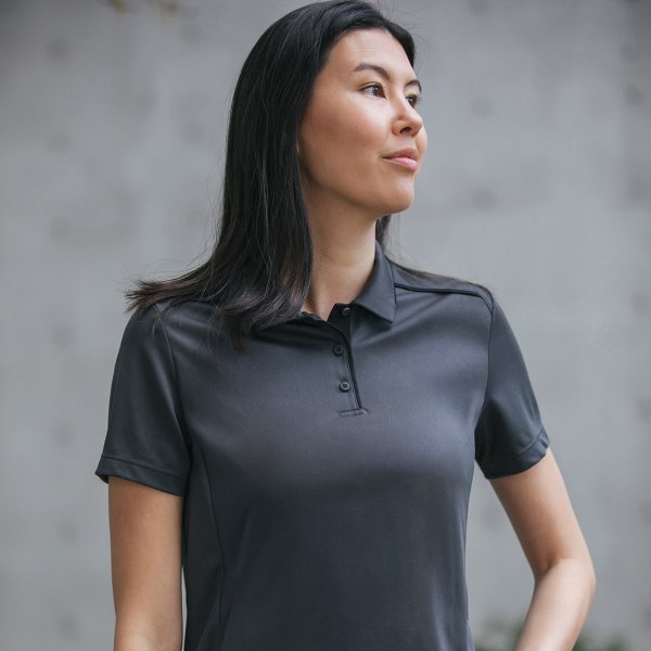 Zoom bild av Women's Monterey S/S Piped Polo, granite/black