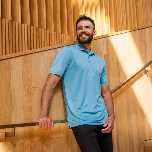 Zoom bild av Men's Monterey S/S Polo, carolina blue