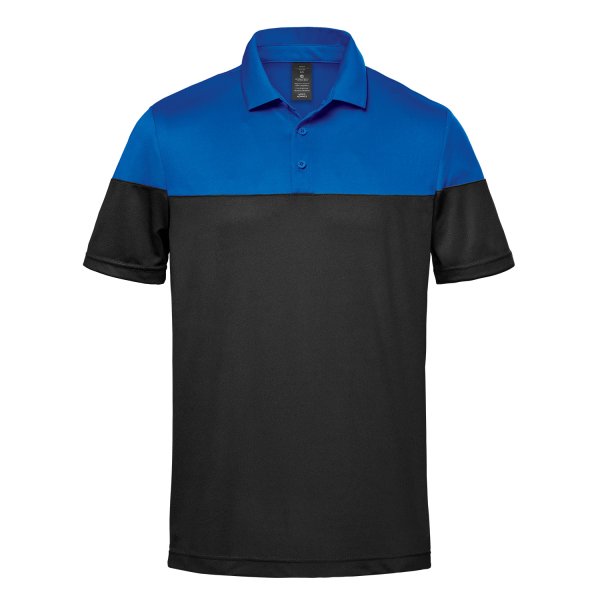 Zoom bild av Men's Monterey Two-Tone S/S Polo, black/royal blue