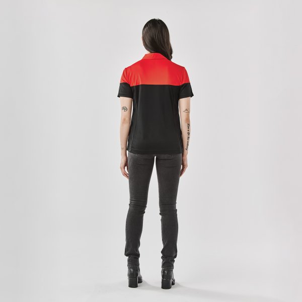 Zoom bild av Women's Monterey Two-Tone S/S Polo, black/red