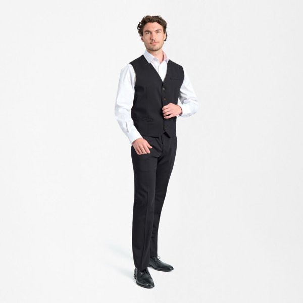 Zoom bild av Traveller mens waistcoat modern fit, black