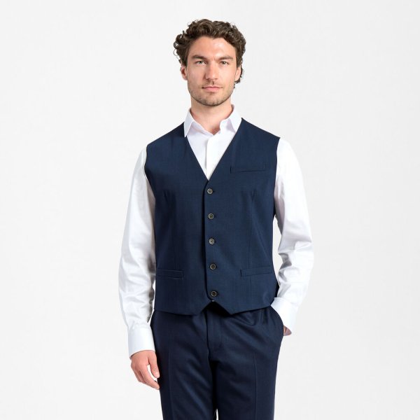 Zoom bild av Traveller mens waistcoat modern fit, dark blue
