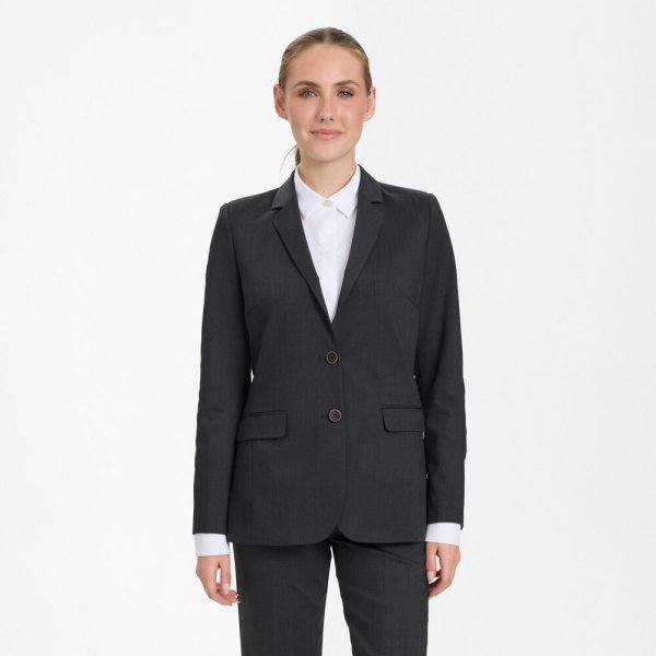 Zoom bild av Traveller womens blazer long modern fit, charcoal