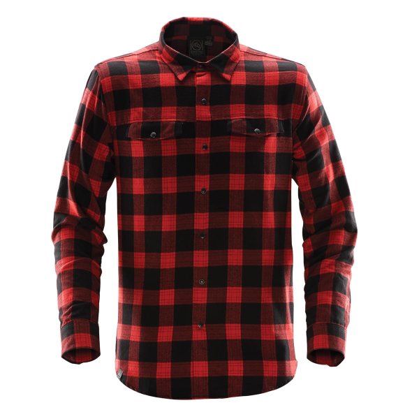 Zoom bild av Men's Logan Snap Front Shirt, red/black