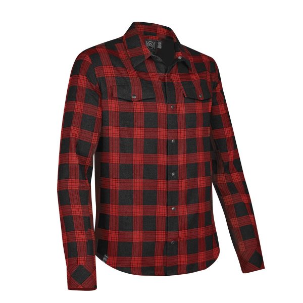 Zoom bild av Men's Logan Snap Front Shirt, red/black