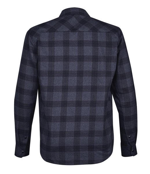 Zoom bild av Men's Logan Snap Front Shirt, navy plaid