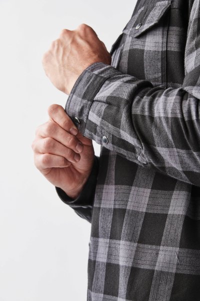 Zoom bild av Men's Logan Snap Front Shirt, titan plaid