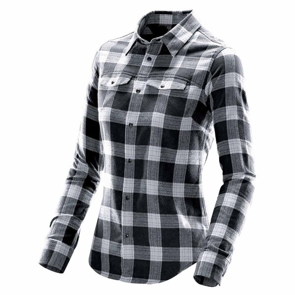 Zoom bild av Women's Logan Snap Front Shirt, titanium plaid