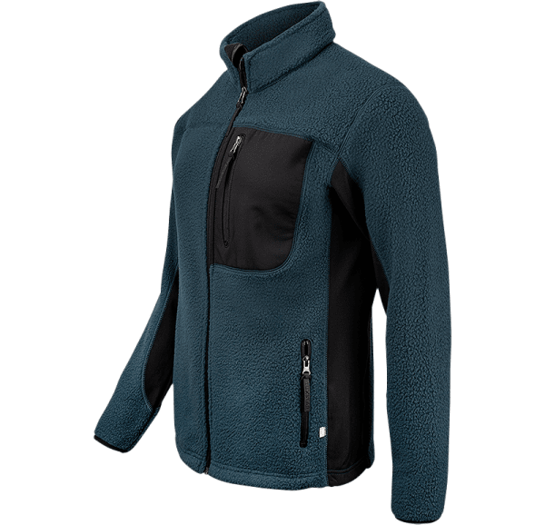 Zoom bild av Womens pile fleece jacket, blue/black